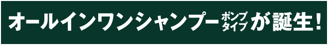 オールインワンシャンプー ポンプタイプが誕生！